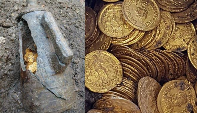 Sute de monede de aur din vremea Imperiului Roman, găsite în subsolul unui teatru vechi - sutedemonede-1536581662.jpg