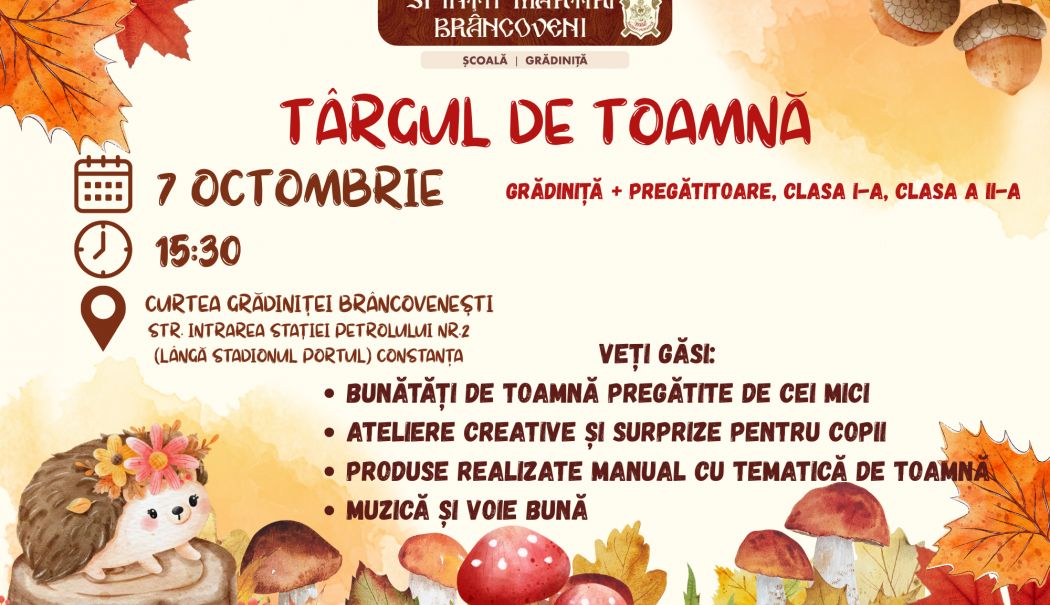 Școala și Grădinița Sfinții Martiri Brâncoveni din Constanța vă invită la Târgul de Toamnă - targ-1759230923.png