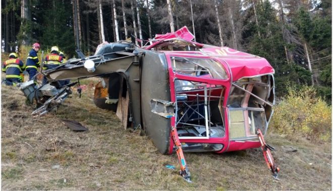 O telecabină s-a desprins de pe cablu si a căzut în gol, în Cehia - telecabina-1635700808.jpg