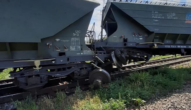 Un nou incident feroviar. Un vagon al unui tren de marfă a deraiat în staţie la Medgidia - trenmarfaderaiatbucuresticonstan-1628231816.jpg