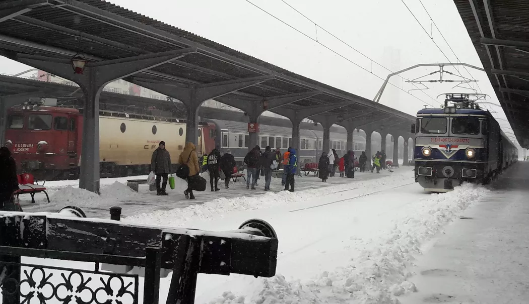 Haos în Gara de Nord. Ninsorile au dat peste cap traficul feroviar - trenuri-1768202403.webp