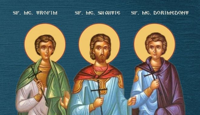 Biserica Ortodoxă îi cinstește pe Sf. Mc. Trofim, Savatie şi Dorimedont - trofimsavatiedorimedont-1632036134.jpg