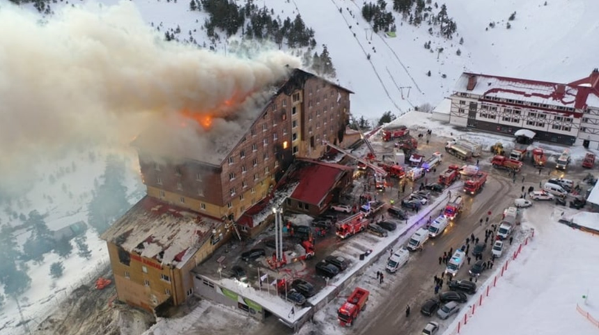 Cel puţin zece morţi şi 32 de răniţi într-un incendiu la un hotel în staţiunea de schi Kartalkaya
