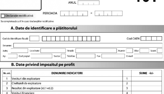 Ultimul termen pentru depunerea declarației 101 - ultimultermendeclaratia101-1485943367.jpg
