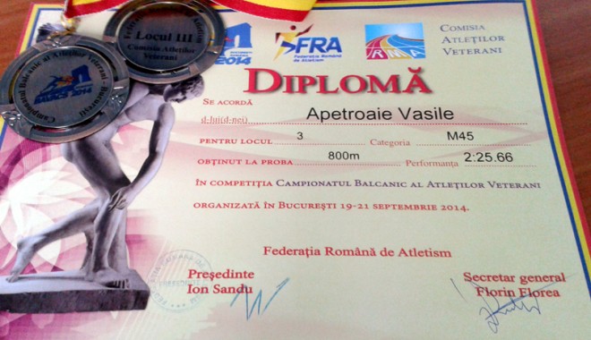 Un atlet veteran constănțean, medaliat cu bronz la Balcaniadă. După 20 de ani, din nou pe podium! - unatlet2-1412012269.jpg