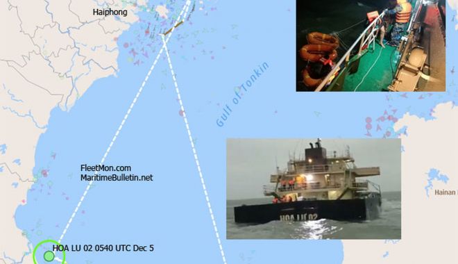 Un cargou s-a scufundat în Golful Tonkin. 13 marinari, salvați - uncargousascufundatingolfultonki-1670339432.jpg