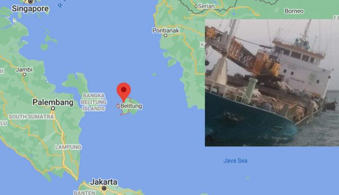 Un cargou s-a scufundat parțial în Marea Java - uncargousascufundatpartialinmare-1611311718.jpg