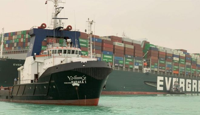 Un mega-portcontainer a blocat traficul pe Canalul Suez - unmegaportcontainerablocattrafic-1616607645.jpg