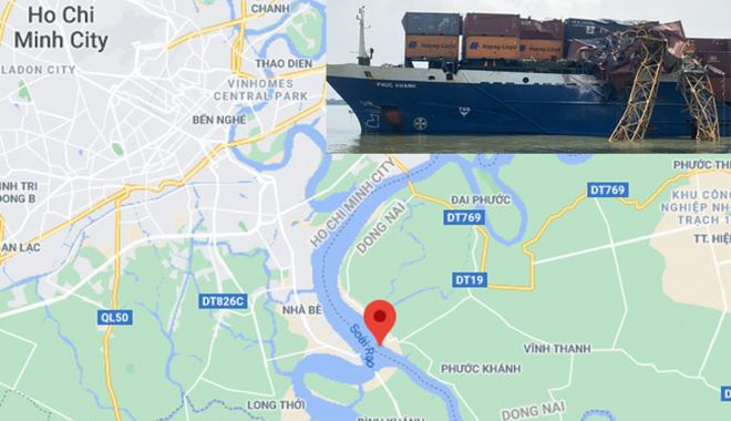 Un portcontainer a distrus o macara turn în Vietnam - unportcontaineradistrusomacaratu-1613982676.jpg