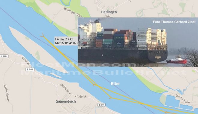 Un portcontainer a rămas în black-out pe Elba - unportcontaineraramasinblackoutp-1554204734.jpg