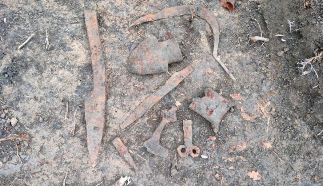 Arme şi unelte agricole de fier din perioada medievală găsite de un profesor într-o pădure - unprofesoragasitarmesiunelteagri-1744194263.jpg