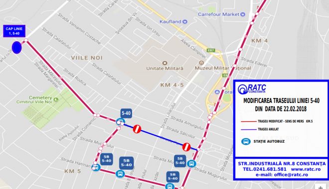 Atenție, constănțeni! Autobuzul 5 – 40 circulă deviat astăzi. Vezi aici ce traseu are - untitled-1519290361.jpg
