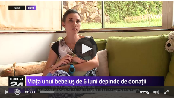 Viața unui bebeluș de 6 luni depinde de donații. Ministerul Sănătății nu decontează tratamentul - untitled-1535538667.jpg