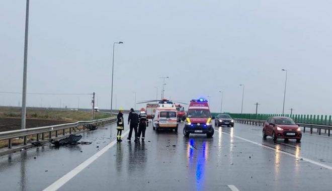 Accident rutier pe Autostrada Soarelui. Intervine elicopterul SMURD - untitled-1563872055.jpg