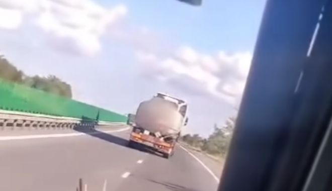 Incredibil cum conducea pe autostradă şoferul beat, aflat la volanul unei cisterne! - untitled-1697787879.jpg