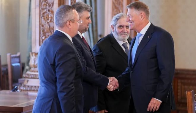 Ciolacu şi Ciucă - întâlnire cu preşedintele Iohannis la Palatul Cotroceni