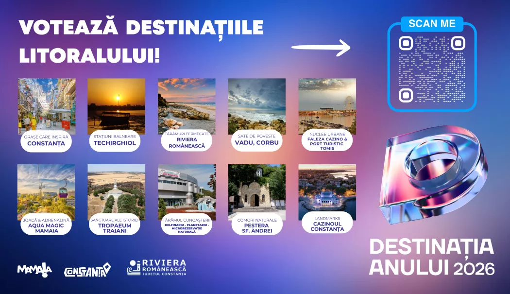 Cazinoul din Constanța, din nou printre marile atracții. Susține-l la „Destinația Anului 2026”