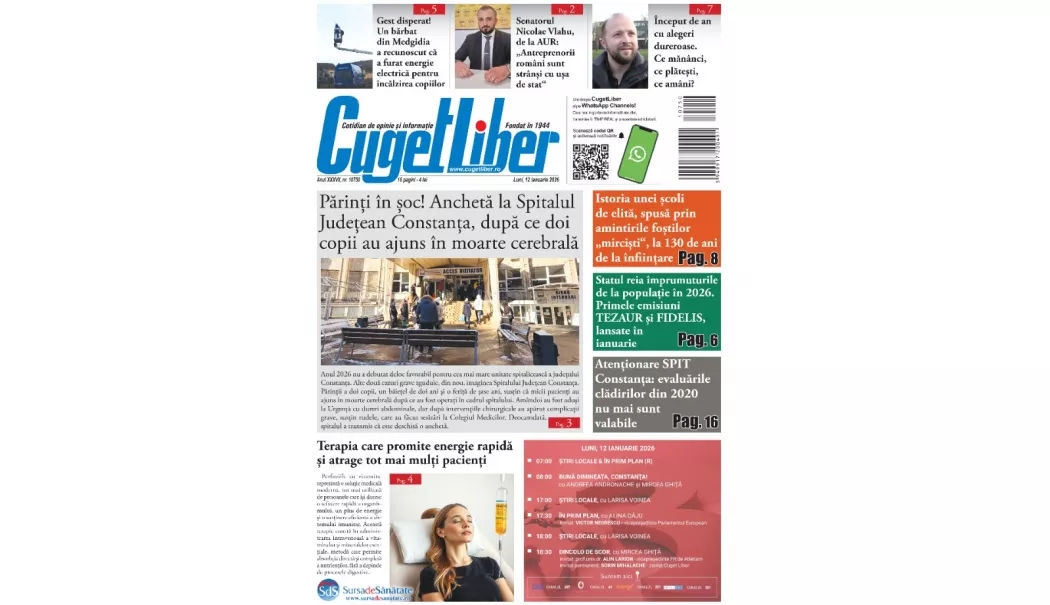 Iată titlurile zilei din data de 12 IANUARIE ale ziarului CUGET LIBER! - whatsapp-image-20260111-at-63340-1768154426.webp