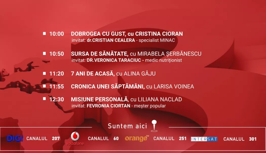 Programul zilei de sâmbătă, 11 aprilie, de la Antena 3 Constanța