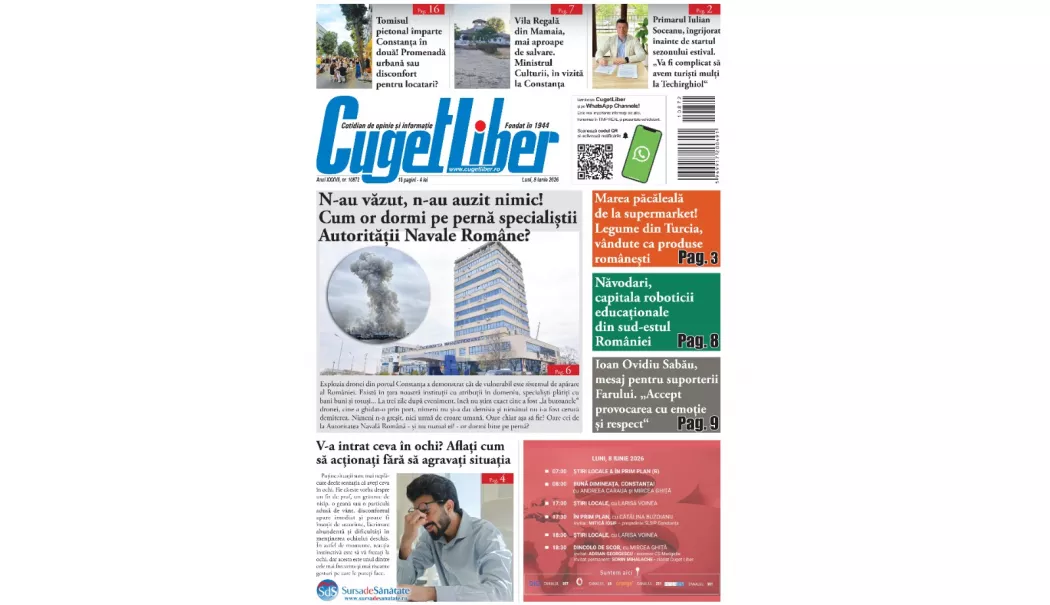 Foto - Iată titlurile zilei din data de 8 IUNIE ale ziarului CUGET LIBER!