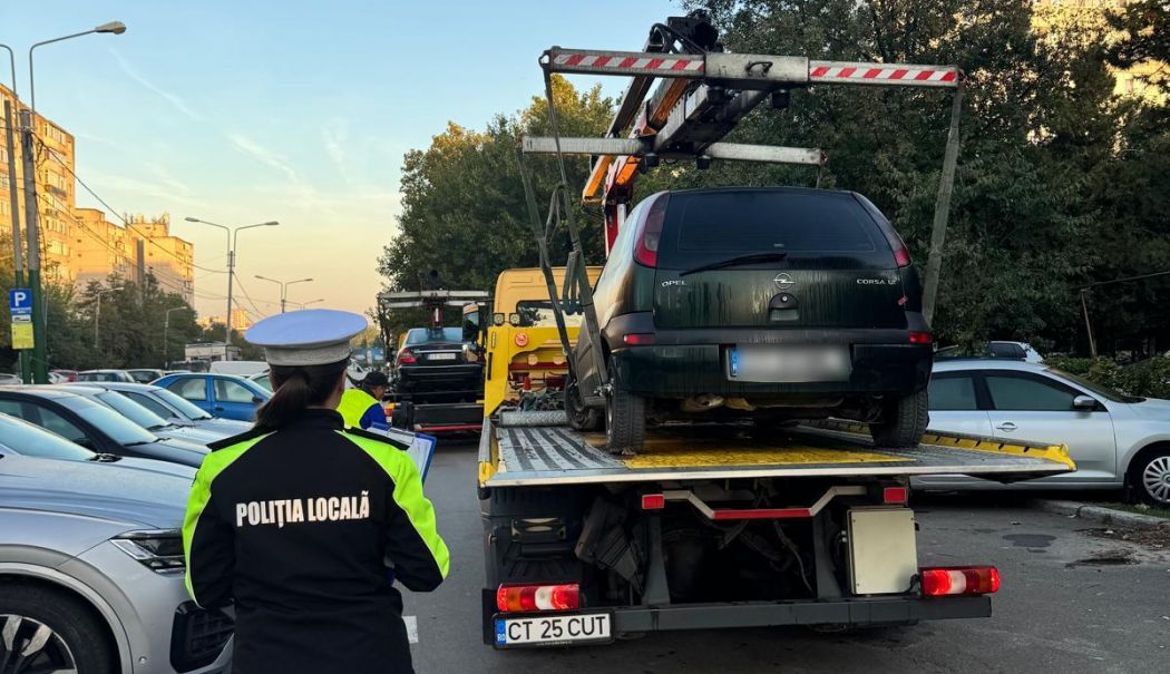 Domeniul public al municipiului Constanța, eliberat de alte 20 de vehicule abandonate sau fără stăpân