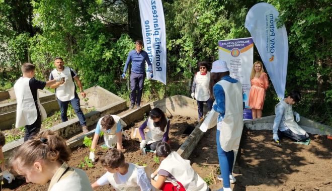 75 de elevi au participat la activități de ecologizare și plantare la Palatul Copiilor Constanța