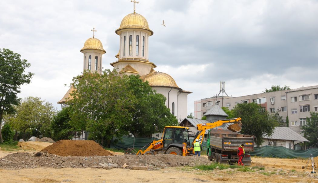 Lucrările de amenajare a parcului de pe Ștefăniță Vodă, în plină desfășurare