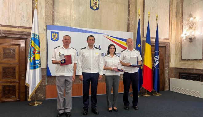 Polițiști de frontieră din Garda de Coastă, premiați cu Placheta de Onoare de Ziua Ministerului Afacerilor Interne