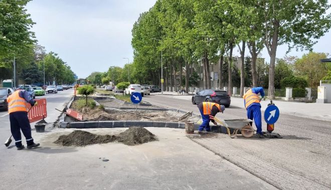 Lucrările de reabilitare a zonei destinate circulației pietonilor continuă în alte cartiere ale Constanței