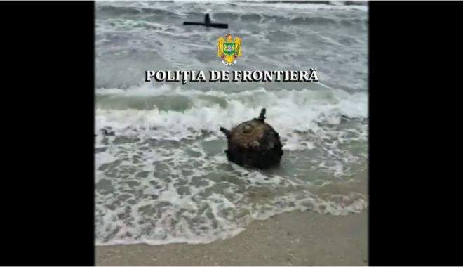 VIDEO. Mină marină descoperită de polițiștii de frontieră pe plajă - xminamarinasfghe-1674731039.jpg