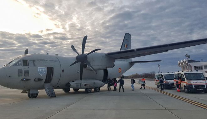 MISIUNE UMANITARĂ! Pacient cu arsuri, transportat cu o aeronavă militară la Viena