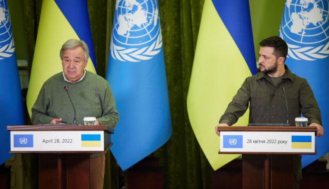 Zelenski a cerut ajutorul secretarului general al ONU pentru salvarea răniților blocați la Azovstal - zelenskiajutor-1651763735.jpg