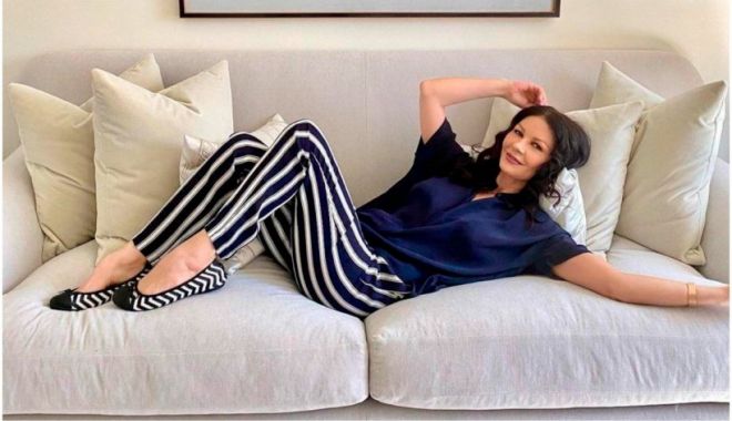 Catherine Zeta-Jones a ajuns la Castelul Peleș. 