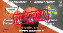 Stire din Sport : Baschet / Partida Phoenix CSU Simona Halep - CSU Olimpia Braşov, amânată! Jucătoare infectate cu Covid-19 în lotul braşovean