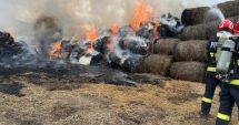 Stire din Eveniment : Incendiu în comuna Chirnogeni! Mai mulți baloțu au fost cuprinși de flăcări