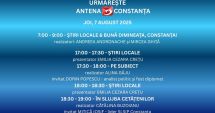 Stire din Actualitate : Programul zilei de joi, 7 august, la Antena 3 Constanța