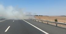 Stire din Eveniment : Incendiu de vegetație pe Autostrada Soarelui! Traficul pe tronsonul afectat este închis