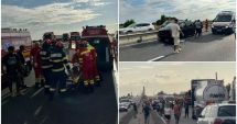 Stire din Eveniment : Accident cumplit pe A3, după ce o maşină a intrat în parapet. Opt răniţi, șase în stare critică