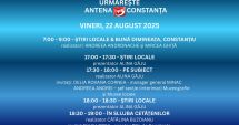 Stire din Actualitate : Programul zilei de vineri, 22 august, la Antena 3 Constanța