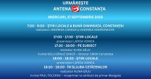 Stire din Actualitate : Programul zilei de miercuri, 17 septembrie, la Antena 3 Constanța
