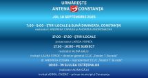 Stire din Actualitate : Programul zilei de joi, 18 septembrie, la Antena 3 Constanța