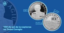 Stire din Economie : BNR: Monedă din argint cu tema 100 de ani de la naşterea lui Toma Caragiu, lansată în circuitul numismatic