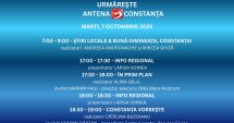 Stire din Actualitate : Programul zilei de marți, 7 octombrie, la Antena 3 Constanța