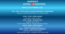 Stire din Actualitate : Programul zilei de marți, 14 octombrie, la Antena 3 Constanța