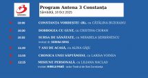 Stire din Actualitate : Programul zilei de sâmbătă, 18 octombrie, de la Antena 3 Constanța