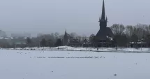 Stire din Social : Gerul a pus stăpânire pe Constanța. Lacul Tăbăcăriei a înghețat complet