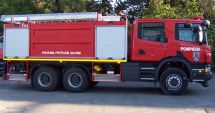 Stire din Eveniment : UPDATE: Incendiu în Năvodari! Un autocamion a luat foc pe drum