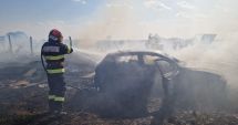 Stire din Eveniment : Incendiu în localitatea Ovidiu! Un autoturism a luat foc la intrarea pe autostradă