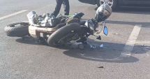 Stire din Eveniment : Accident rutier la Ovidiu. Un scuter a fost acroșat de un autoturism