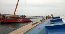 Stire din Eveniment : Navigație restricționată în portul Midia. Se lucrează la verticalizarea epavei "Queen Hind"